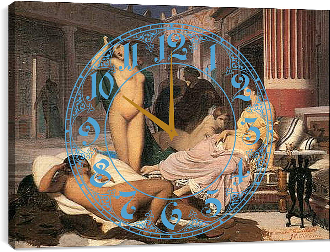 Часы картина - Greek Interior, sketch. Жан-Леон Жером
