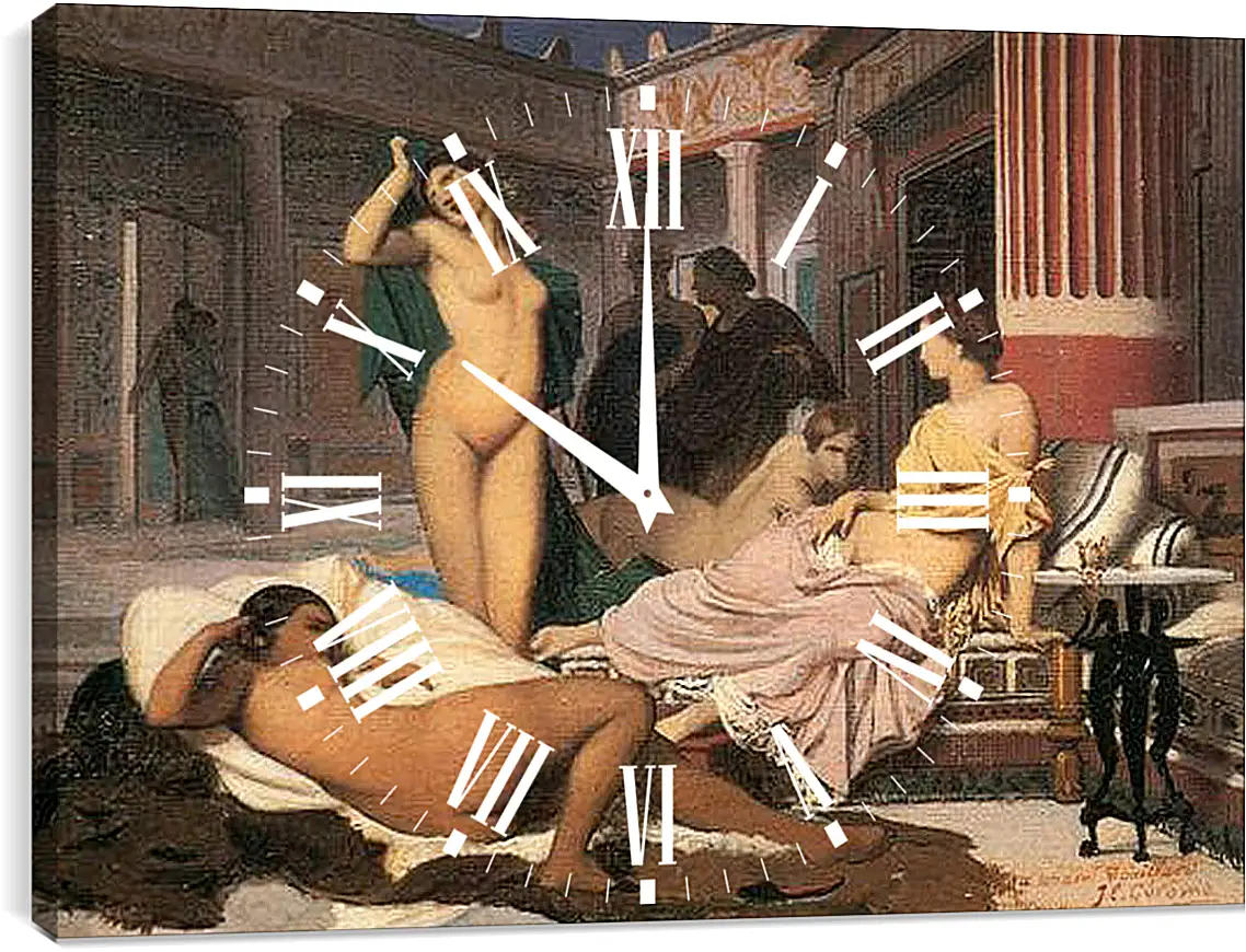 Часы картина - Greek Interior, sketch. Жан-Леон Жером