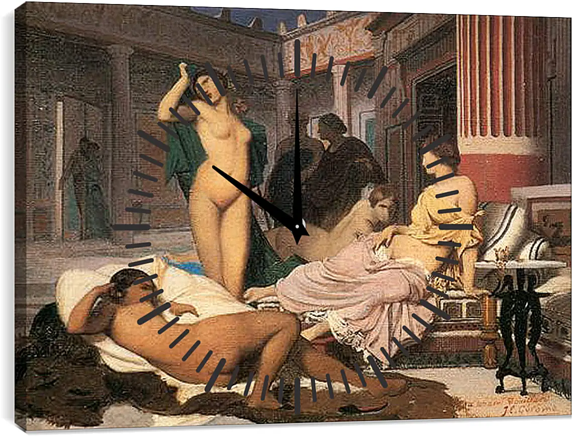 Часы картина - Greek Interior, sketch. Жан-Леон Жером
