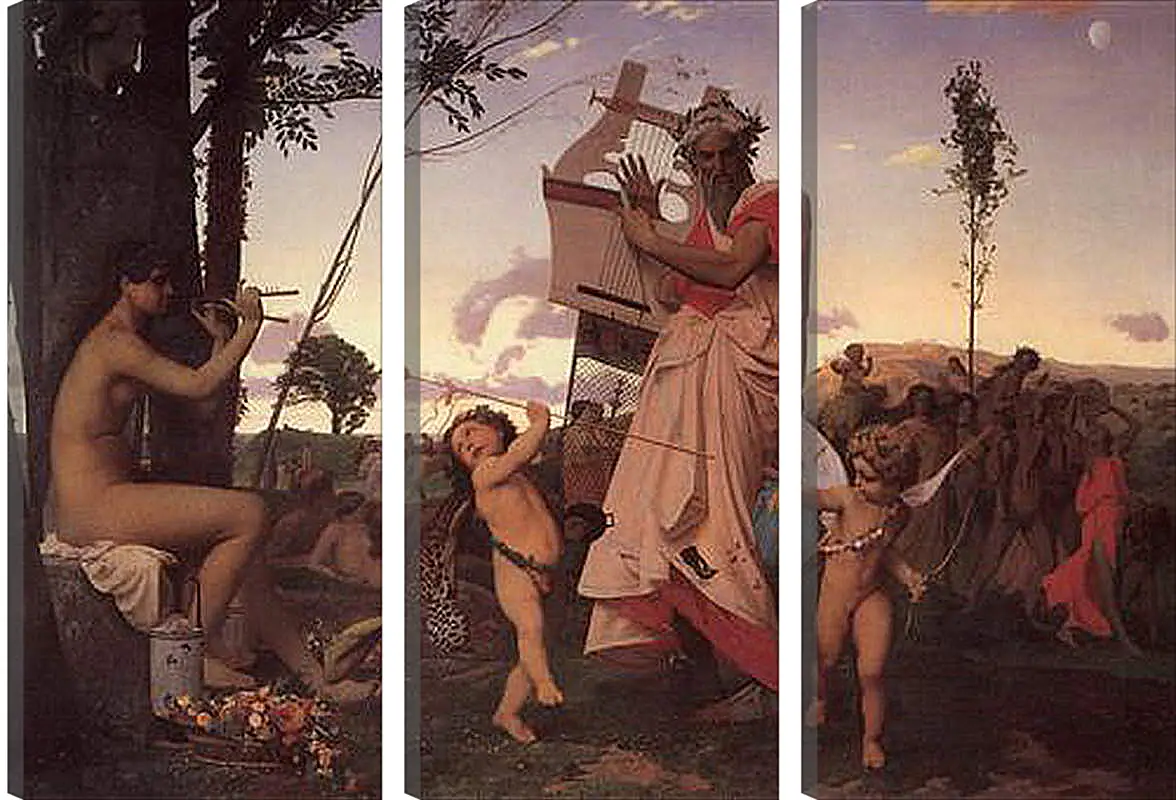 Модульная картина - Anacreon, Bacchus and Cupid. Жан-Леон Жером