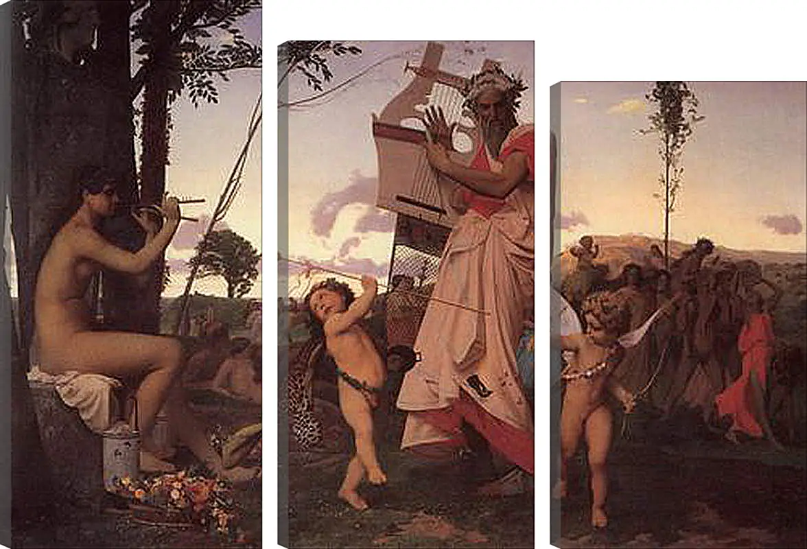 Модульная картина - Anacreon, Bacchus and Cupid. Жан-Леон Жером