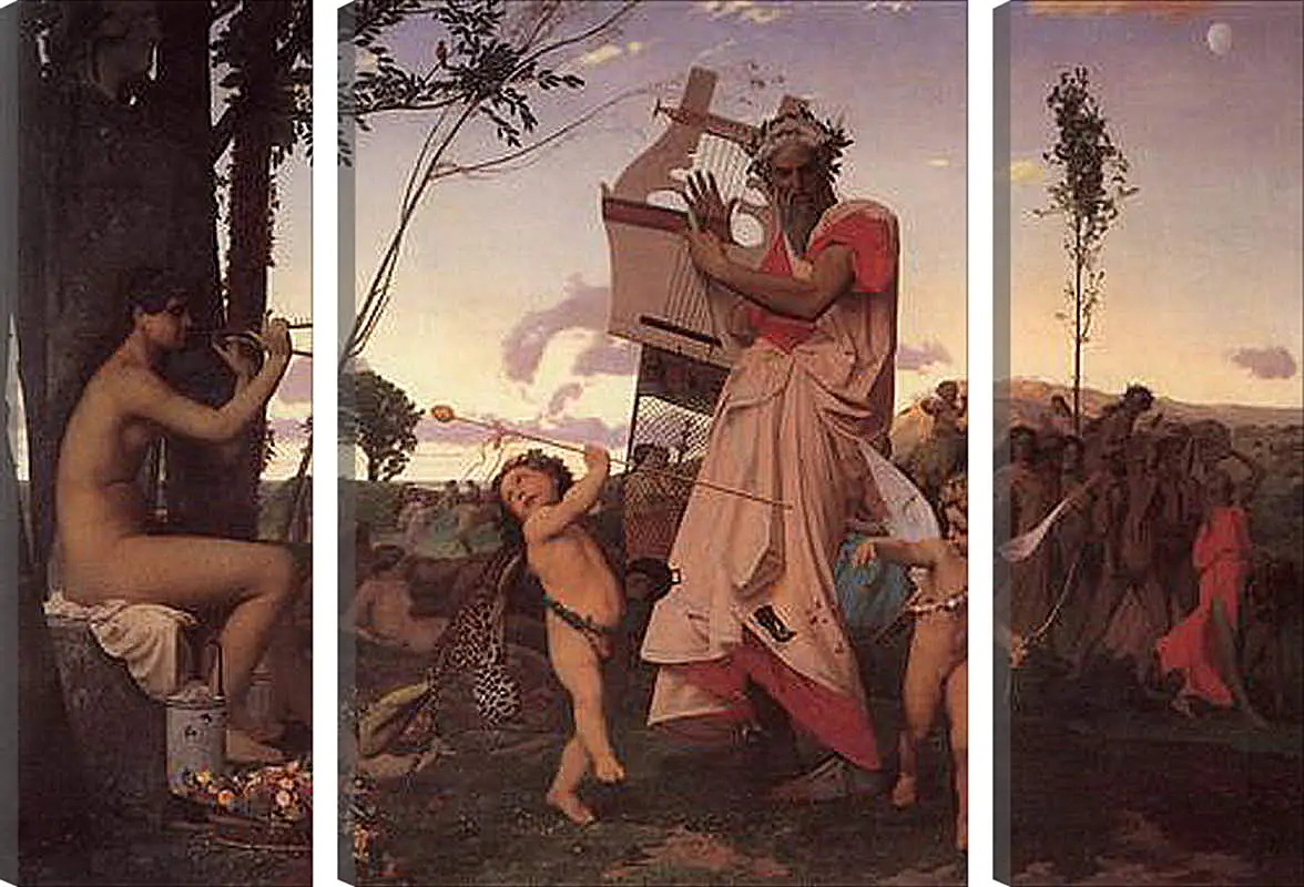 Модульная картина - Anacreon, Bacchus and Cupid. Жан-Леон Жером