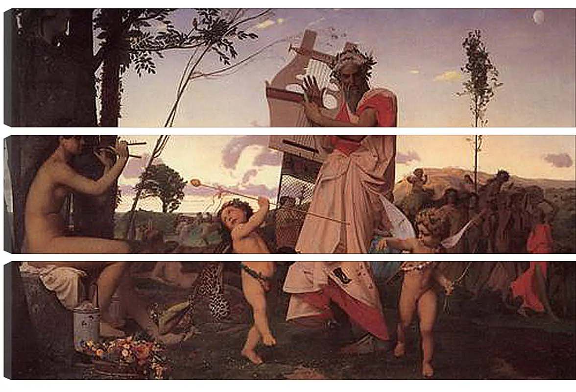 Модульная картина - Anacreon, Bacchus and Cupid. Жан-Леон Жером