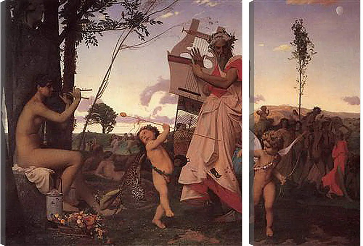 Модульная картина - Anacreon, Bacchus and Cupid. Жан-Леон Жером
