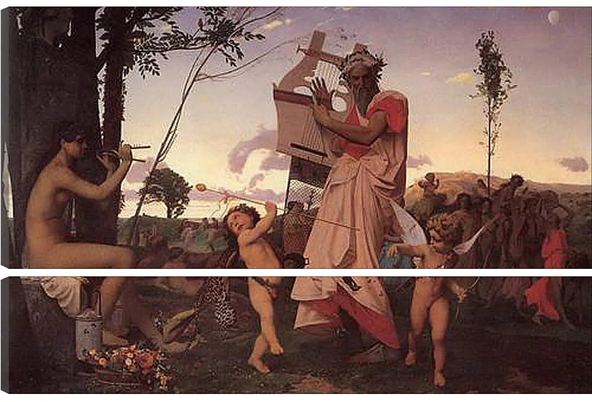 Модульная картина - Anacreon, Bacchus and Cupid. Жан-Леон Жером