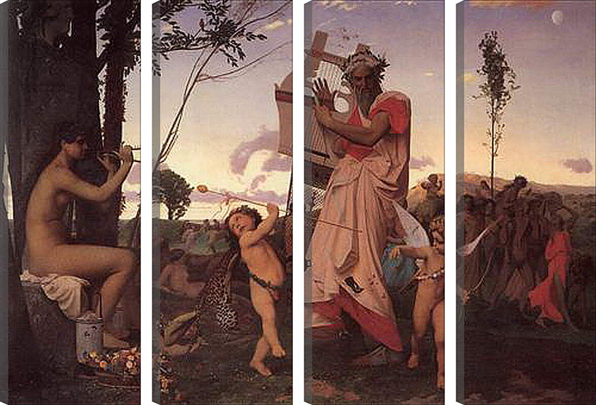 Модульная картина - Anacreon, Bacchus and Cupid. Жан-Леон Жером
