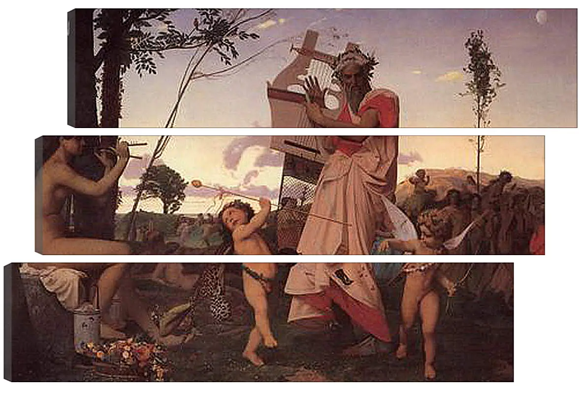 Модульная картина - Anacreon, Bacchus and Cupid. Жан-Леон Жером