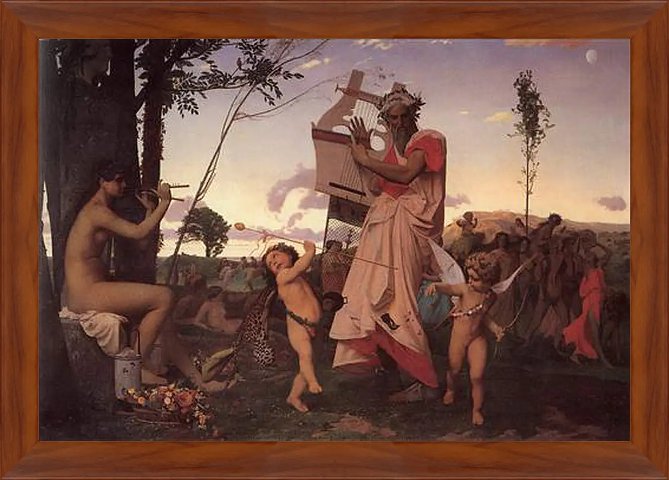 Картина в раме - Anacreon, Bacchus and Cupid. Жан-Леон Жером