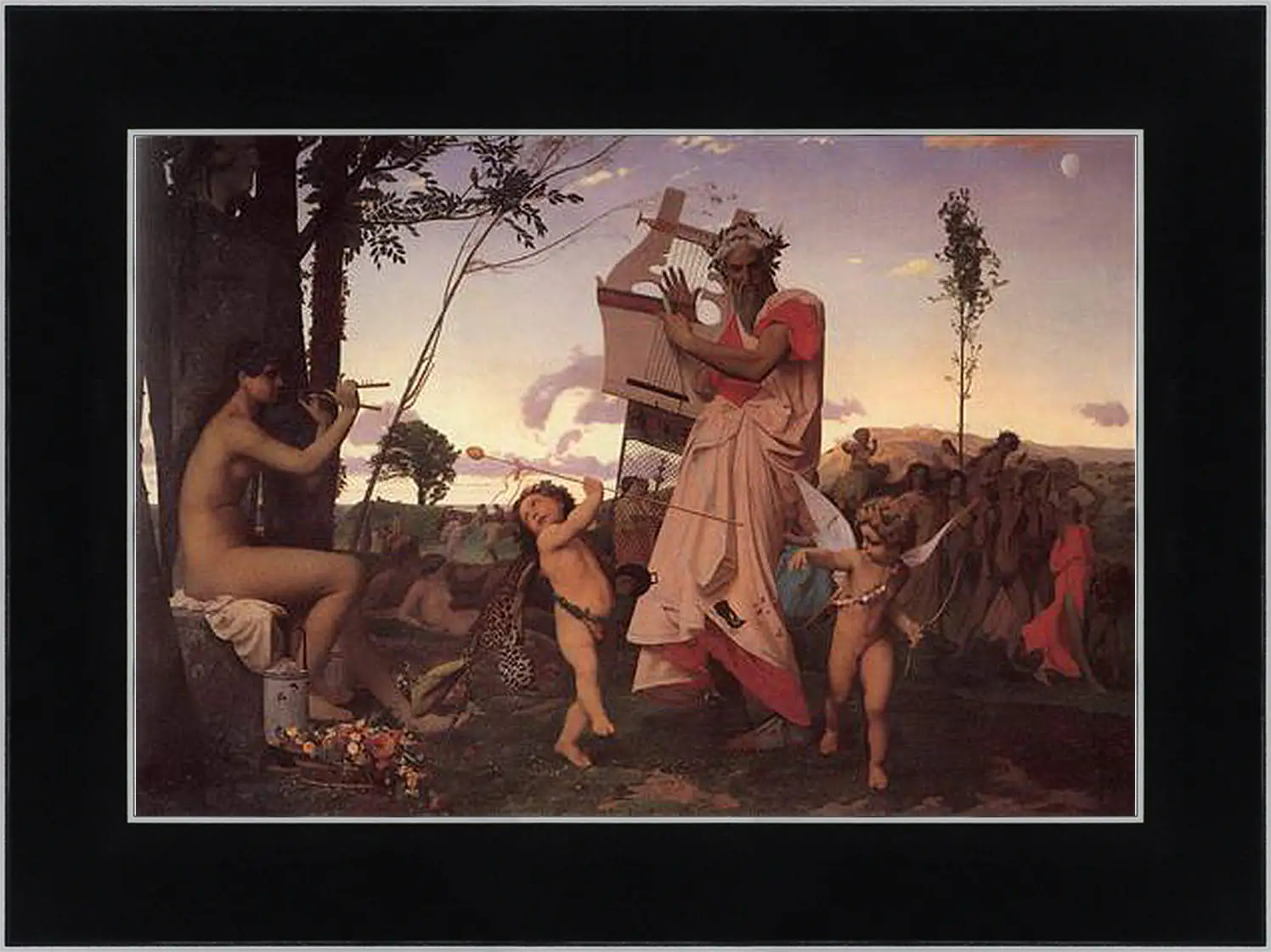Картина в раме - Anacreon, Bacchus and Cupid. Жан-Леон Жером