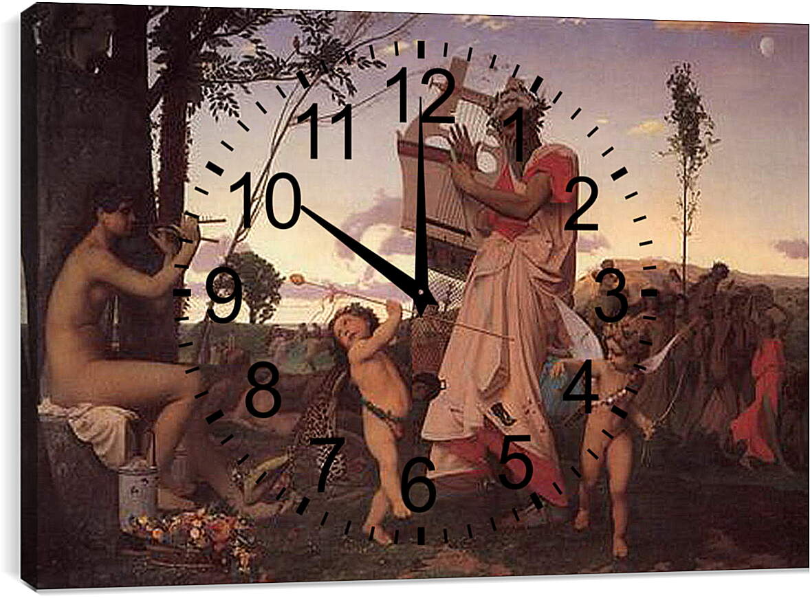 Часы картина - Anacreon, Bacchus and Cupid. Жан-Леон Жером

