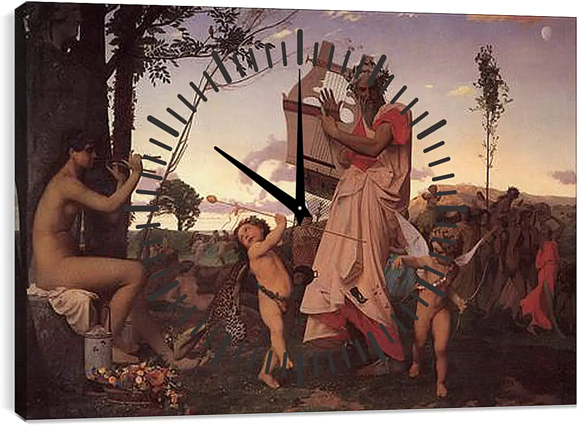 Часы картина - Anacreon, Bacchus and Cupid. Жан-Леон Жером