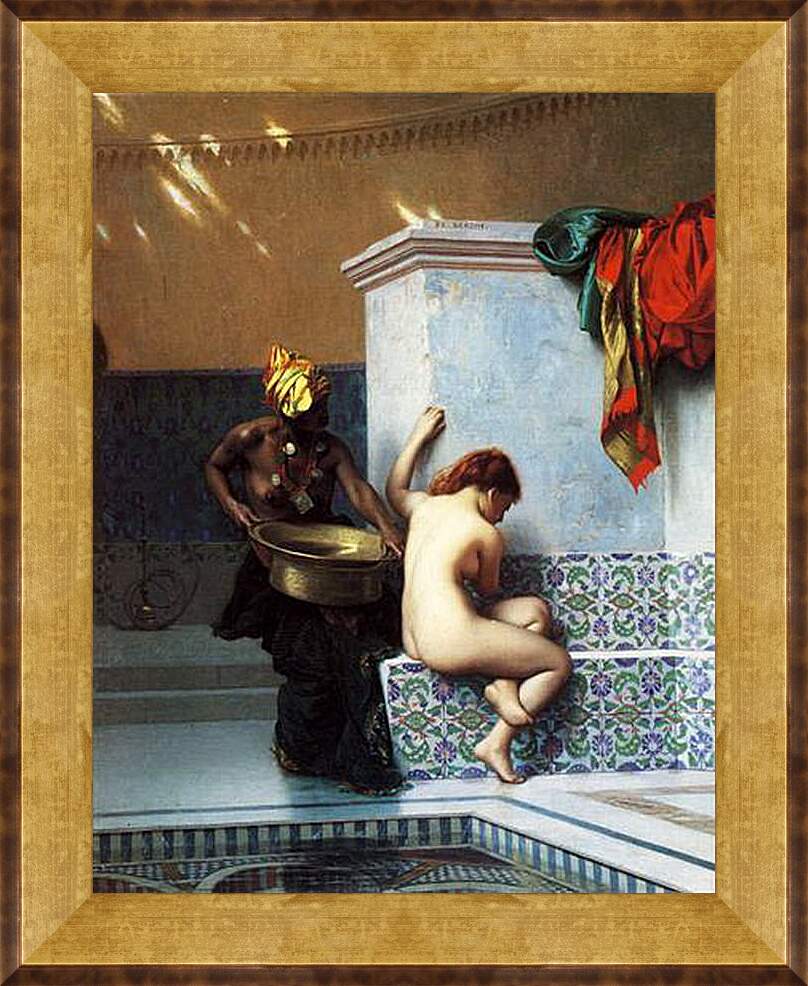 Картина в раме - Turkish bath. Жан-Леон Жером
