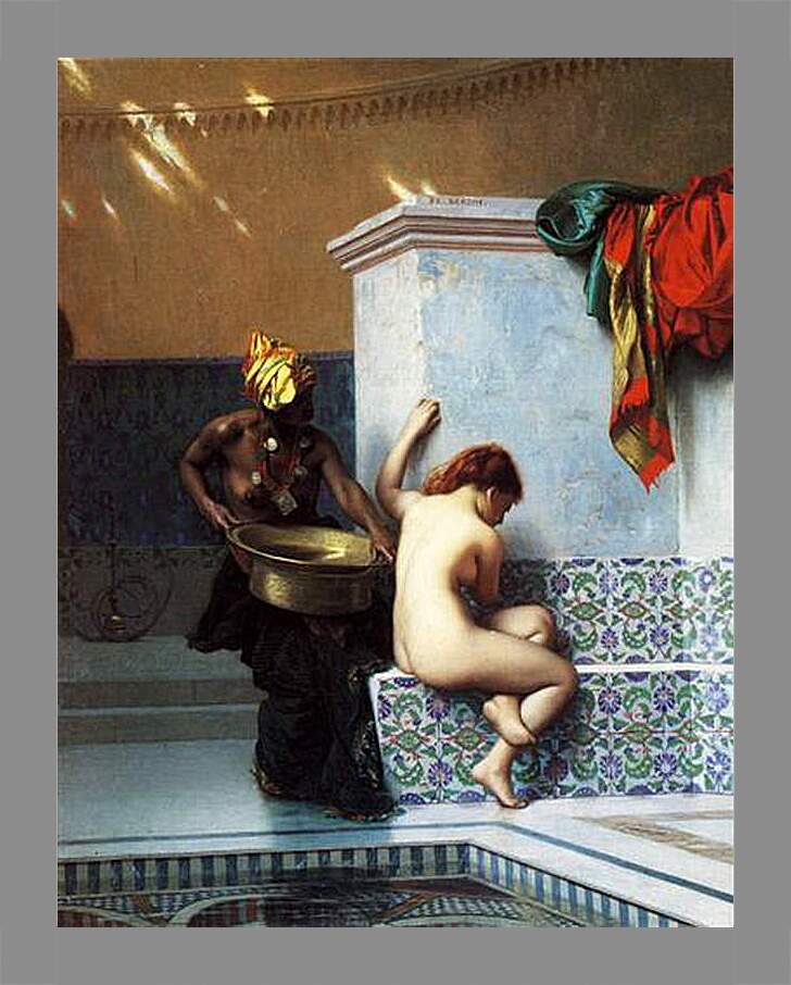 Картина в раме - Turkish bath. Жан-Леон Жером
