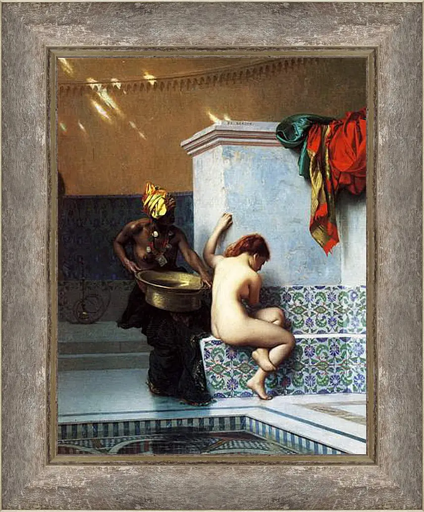Картина в раме - Turkish bath. Жан-Леон Жером