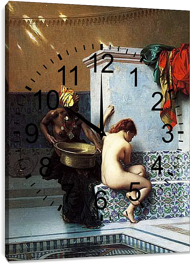 Часы картина - Turkish bath. Жан-Леон Жером
