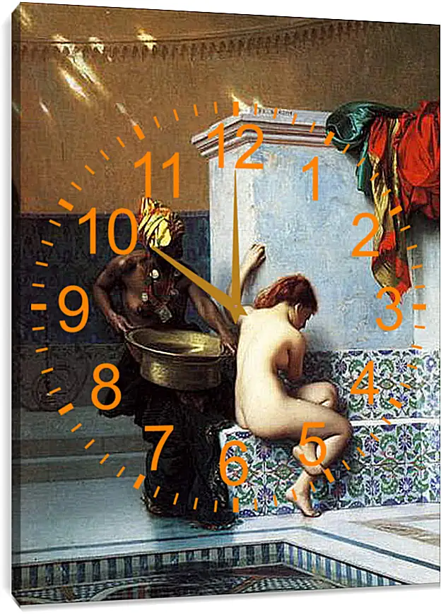 Часы картина - Turkish bath. Жан-Леон Жером
