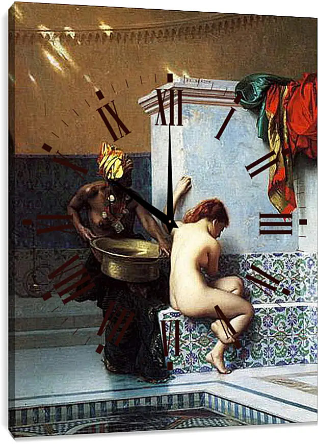Часы картина - Turkish bath. Жан-Леон Жером