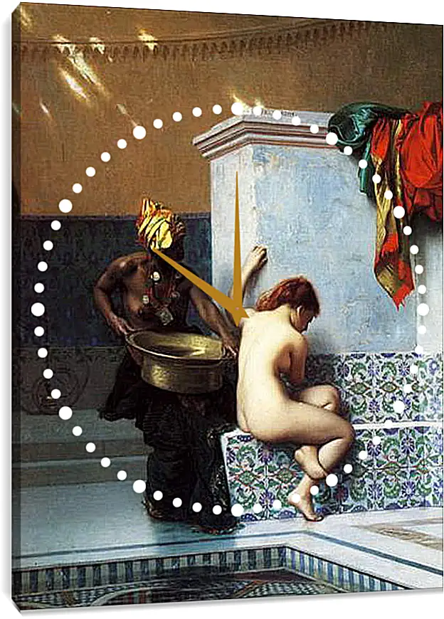 Часы картина - Turkish bath. Жан-Леон Жером