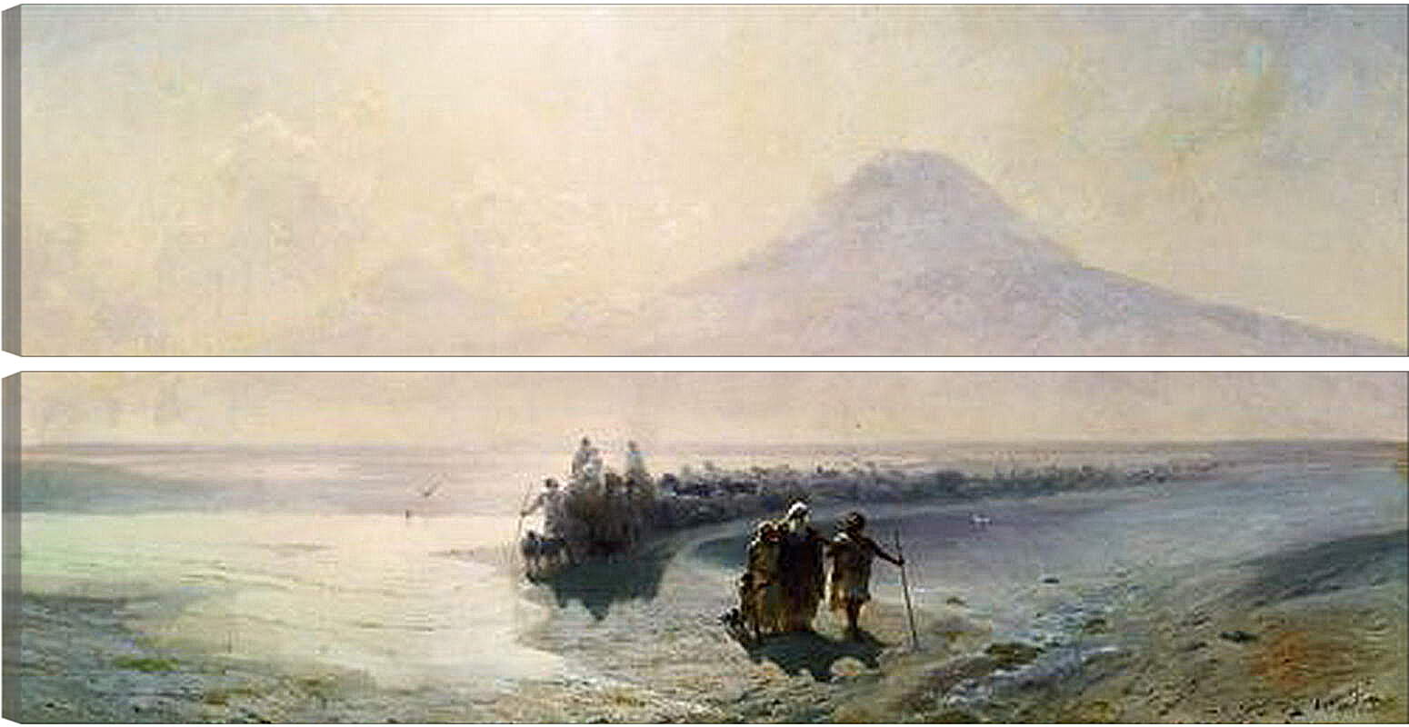 Модульная картина - Сошествие Ноя с горы Арарат. Иван Айвазовский