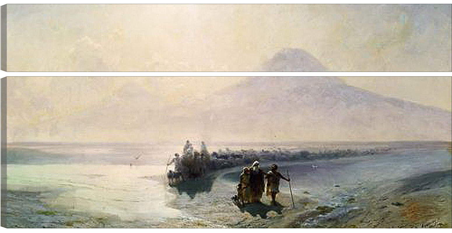 Модульная картина - Сошествие Ноя с горы Арарат. Иван Айвазовский