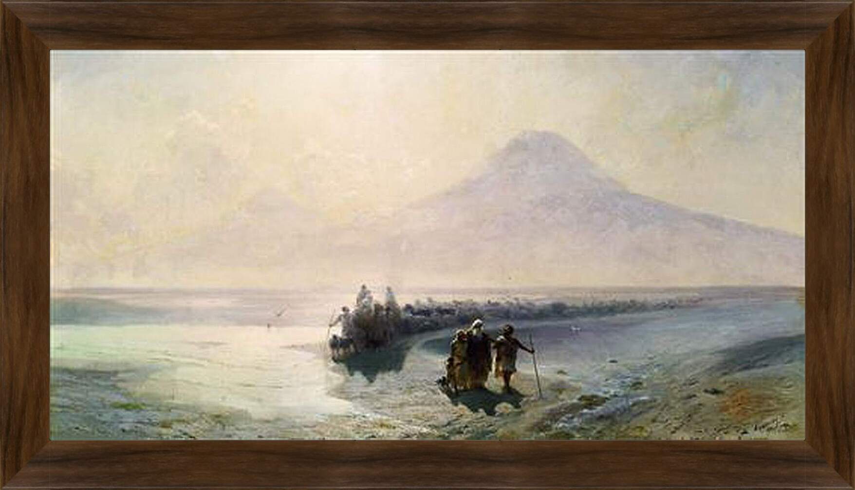 Картина в раме - Сошествие Ноя с горы Арарат. Иван Айвазовский
