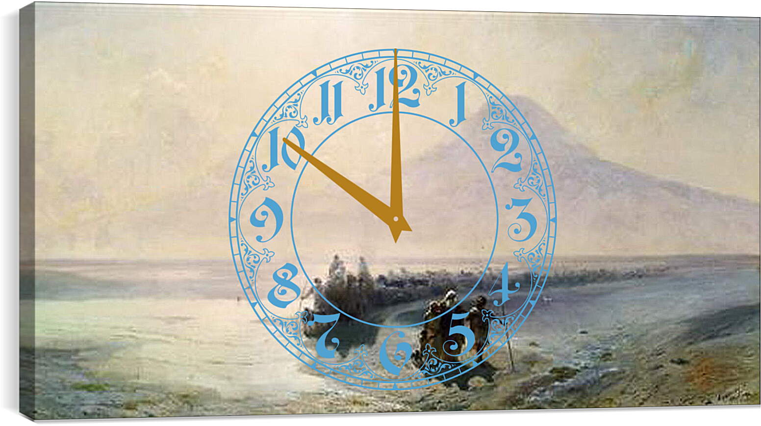 Часы картина - Сошествие Ноя с горы Арарат. Иван Айвазовский