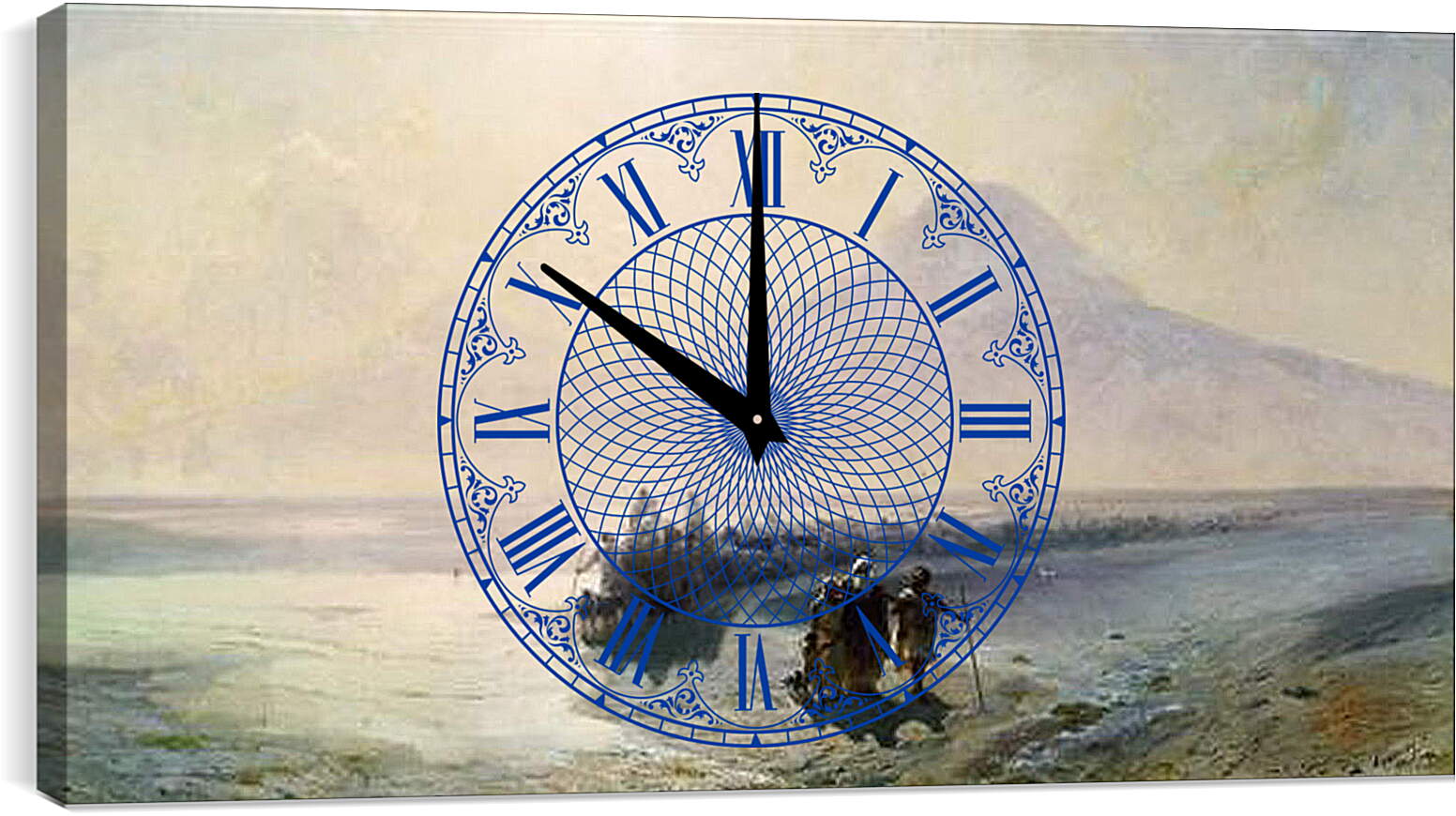 Часы картина - Сошествие Ноя с горы Арарат. Иван Айвазовский