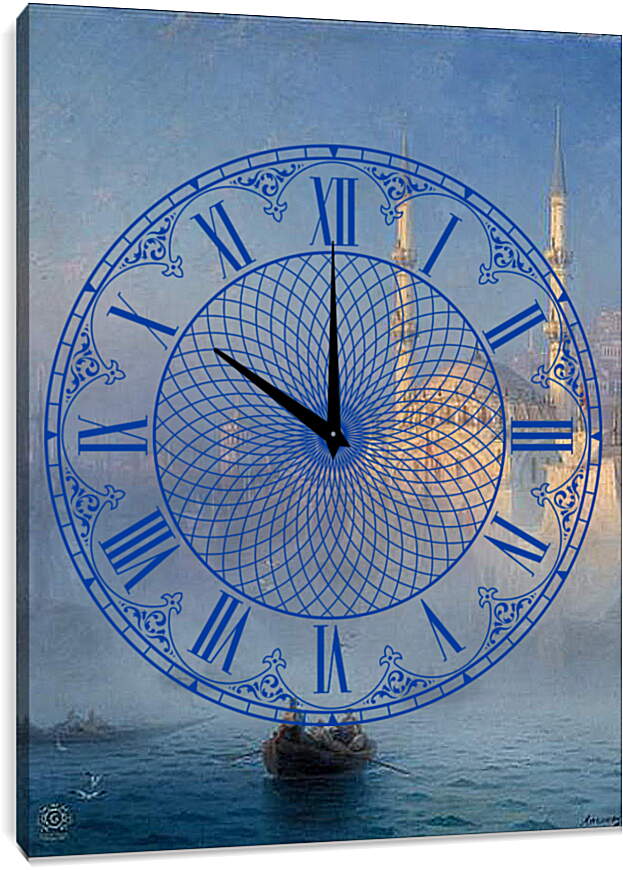 Часы картина - Константинопольский порт. Иван Айвазовский

