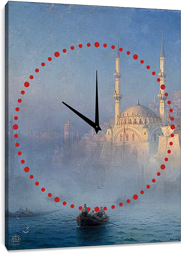 Часы картина - Константинопольский порт. Иван Айвазовский
