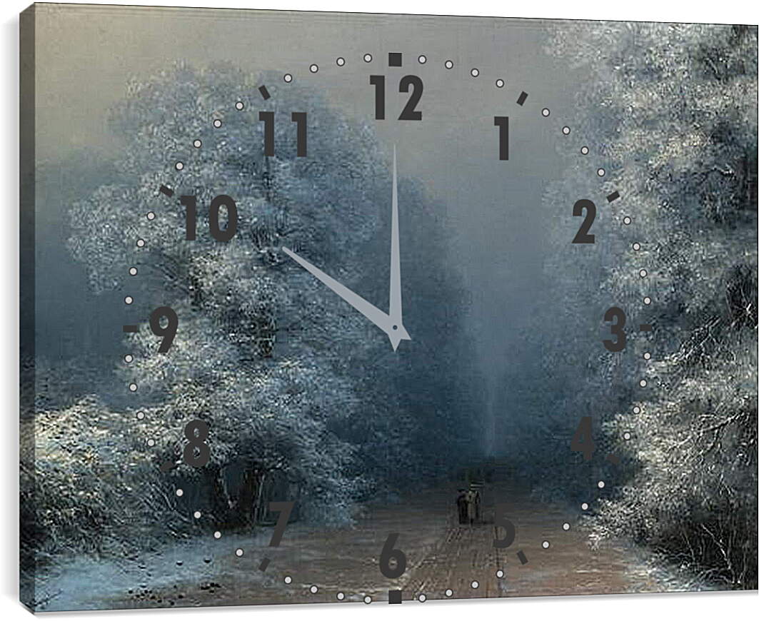 Часы картина - Зима. Иван Айвазовский
