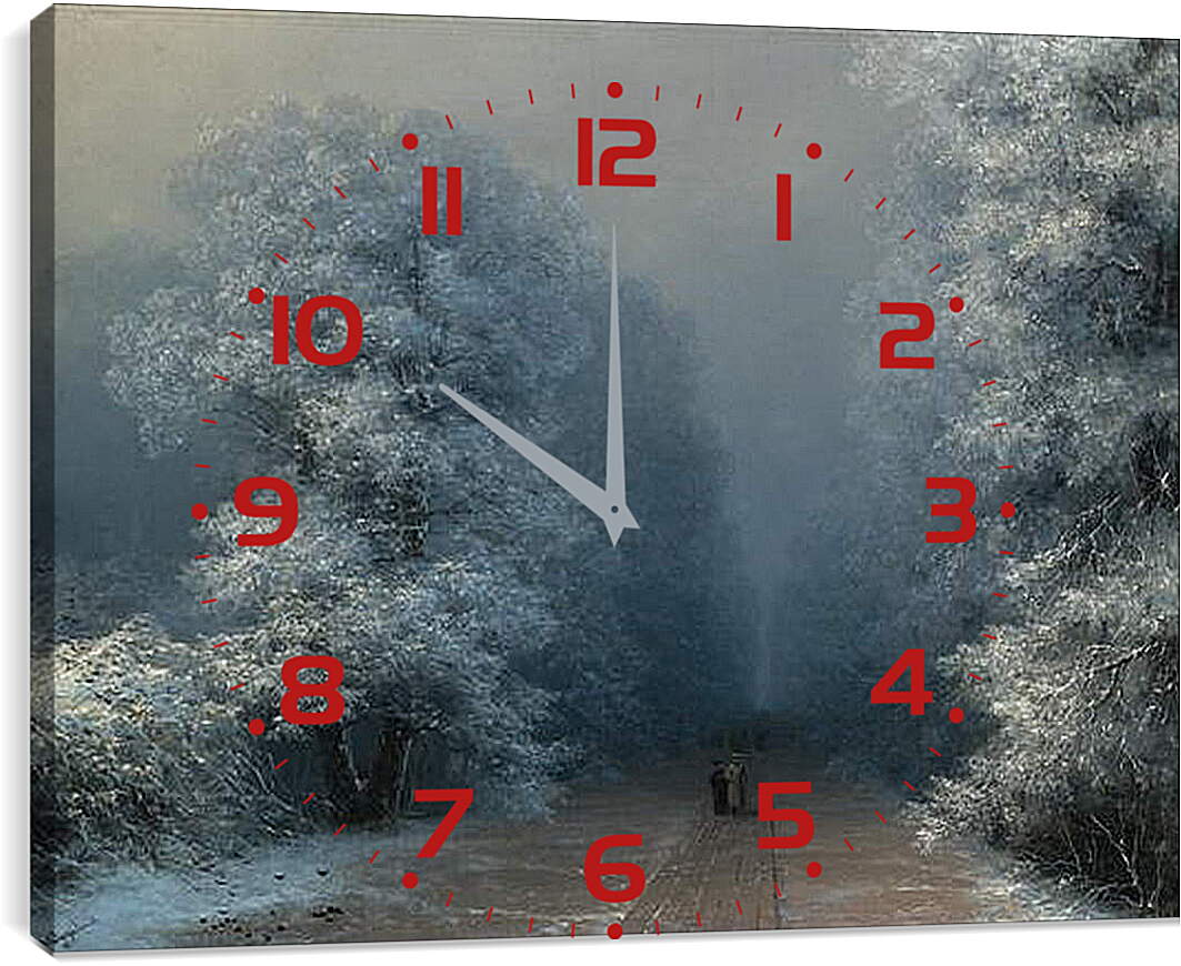 Часы картина - Зима. Иван Айвазовский