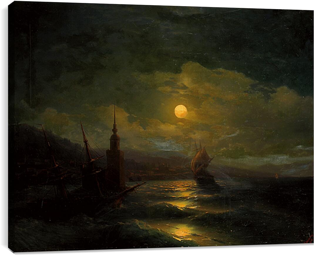 Постер и плакат - Вид на Константинополь с моря в лунную ночь. Иван Айвазовский
