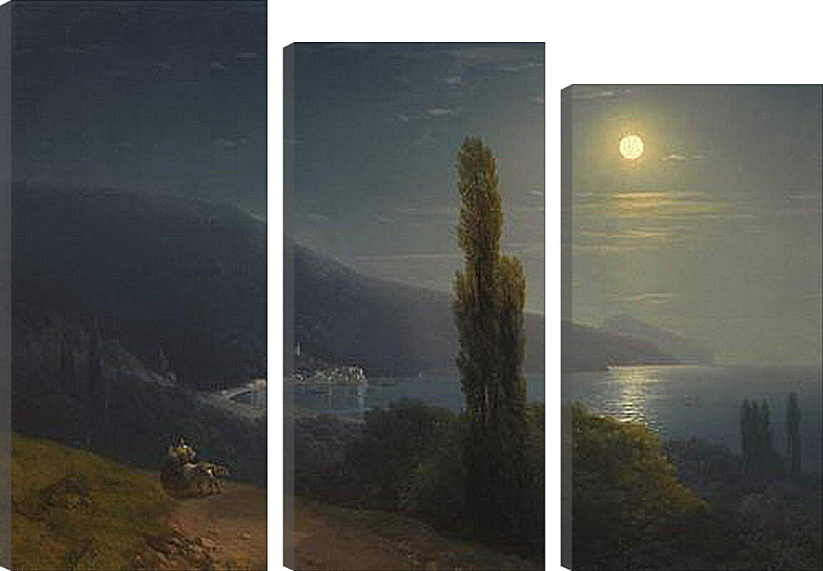Модульная картина - Вид Крыма в лунную ночь. Иван Айвазовский
