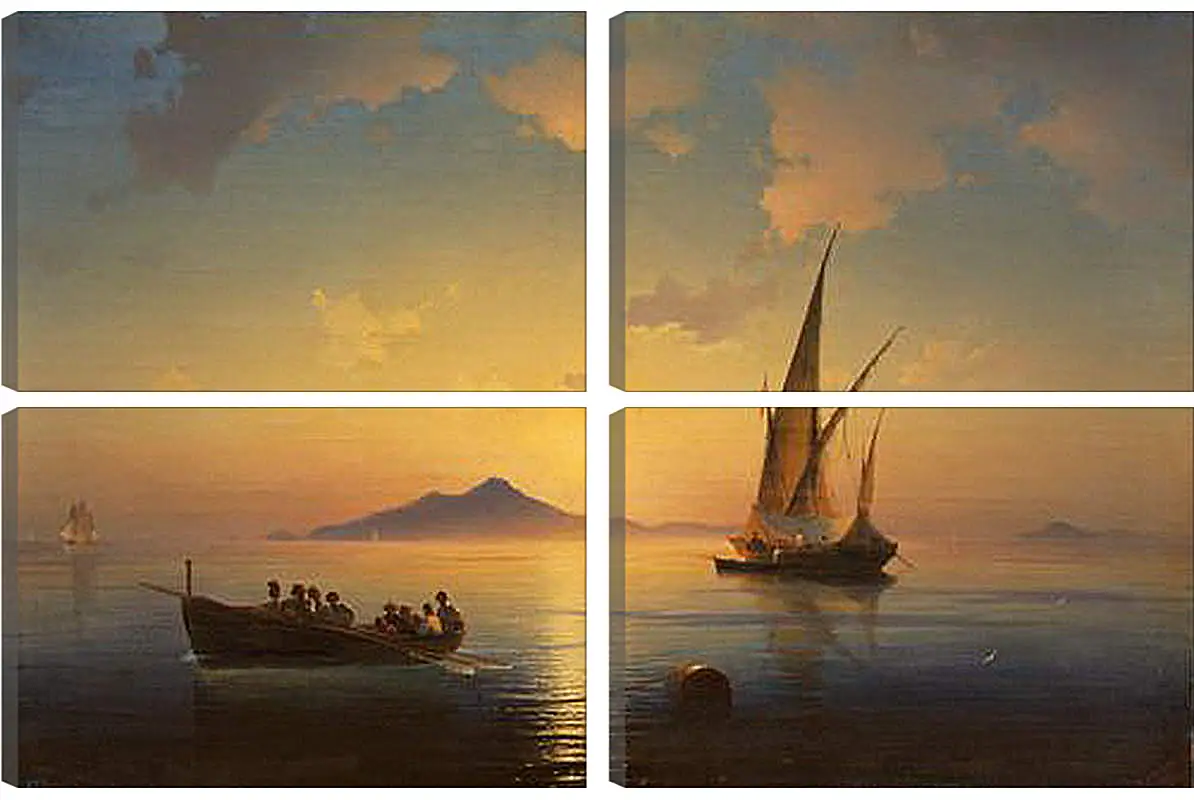 Модульная картина - Неаполитанский залив. 1841. Иван Айвазовский