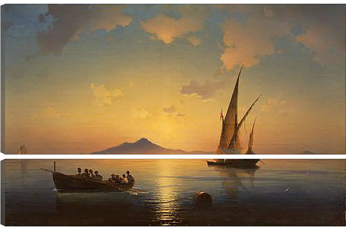 Модульная картина - Неаполитанский залив. 1841. Иван Айвазовский