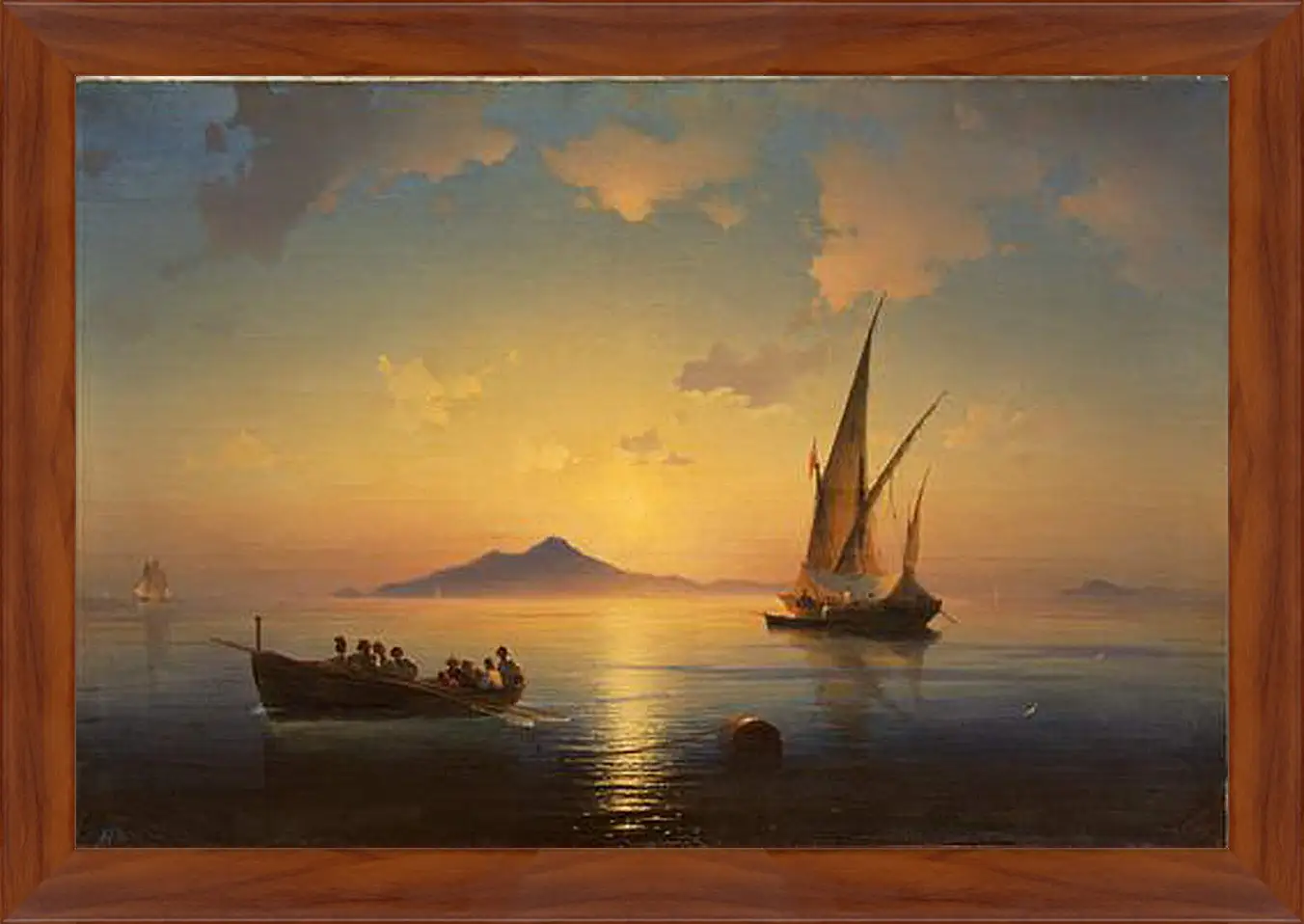 Картина в раме - Неаполитанский залив. 1841. Иван Айвазовский