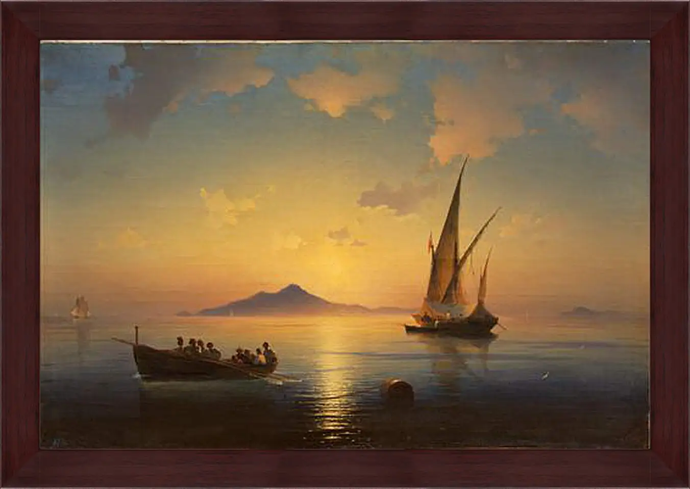 Картина в раме - Неаполитанский залив. 1841. Иван Айвазовский