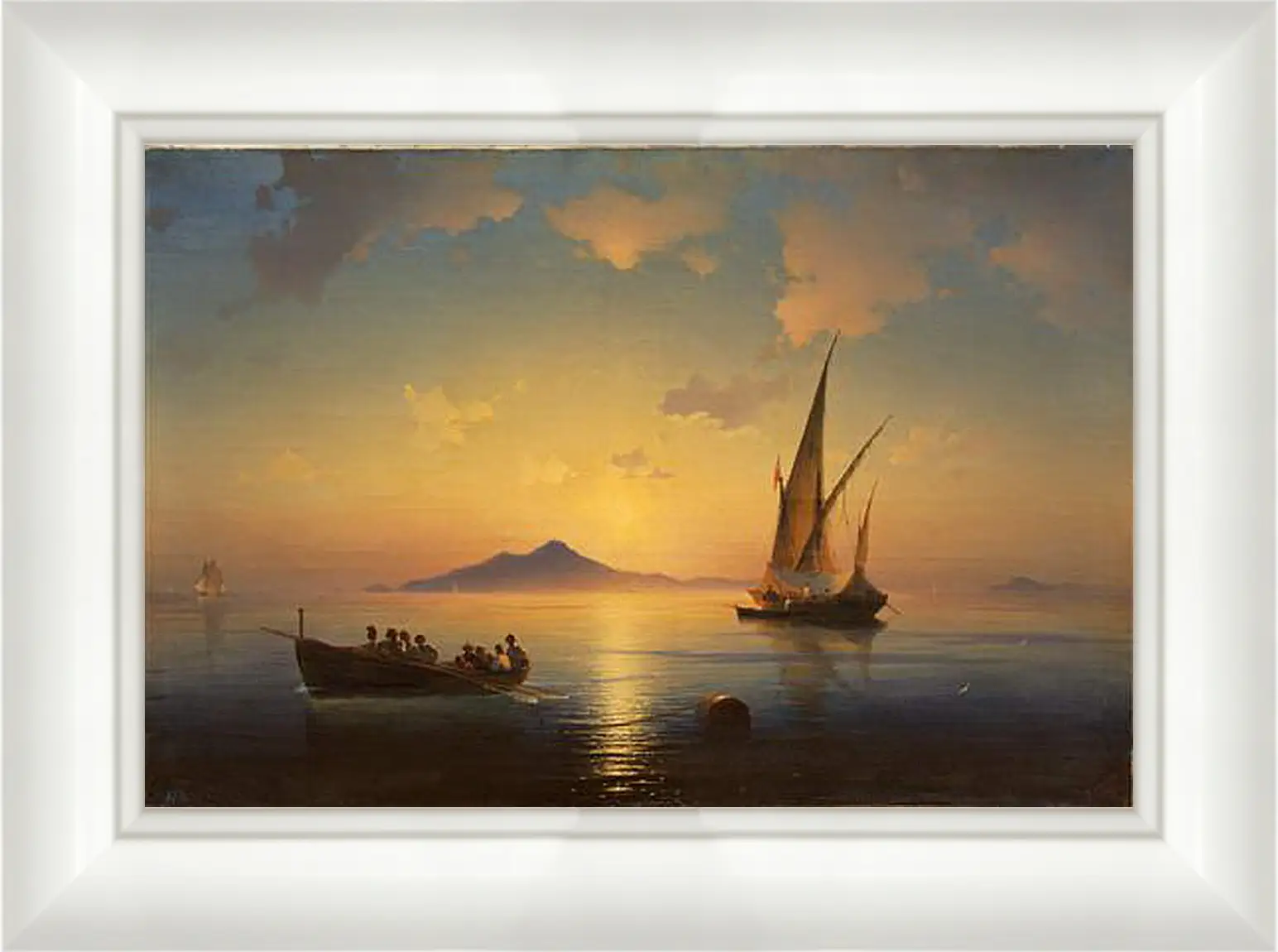 Картина в раме - Неаполитанский залив. 1841. Иван Айвазовский