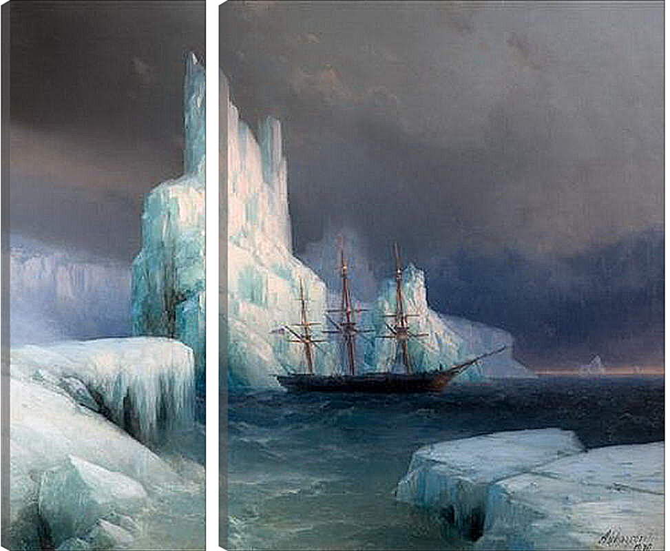 Модульная картина - Ледяные горы в Антарктике. Иван Айвазовский
