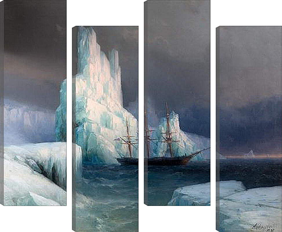 Модульная картина - Ледяные горы в Антарктике. Иван Айвазовский
