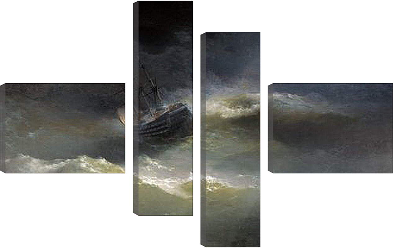 Модульная картина - Корабль Императрица Мария во время шторма 1892. Иван Айвазовский
