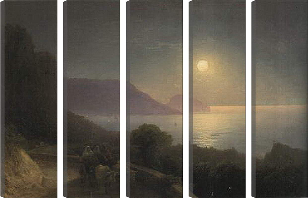 Модульная картина - Вид Крыма в лунную ночь. Иван Айвазовский

