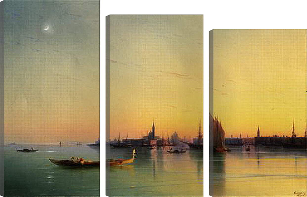 Модульная картина - Закат над Венецианской лагуной. Иван Айвазовский
