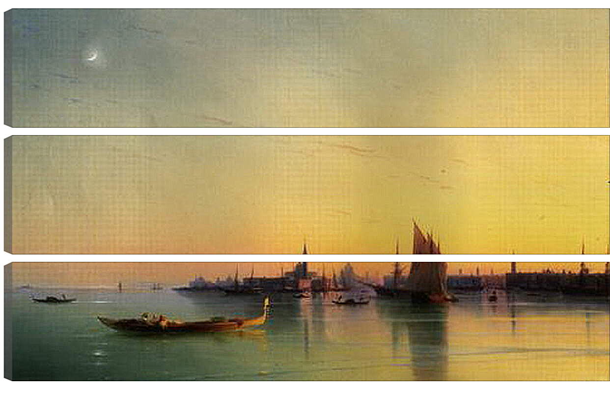 Модульная картина - Закат над Венецианской лагуной. Иван Айвазовский
