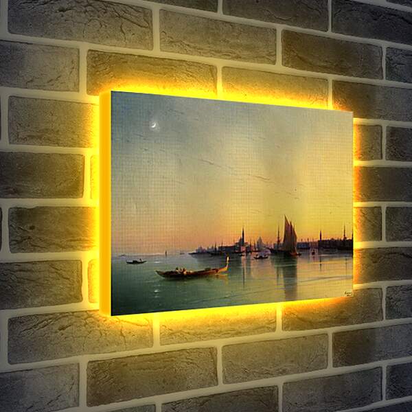 Лайтбокс световая панель - Закат над Венецианской лагуной. Иван Айвазовский

