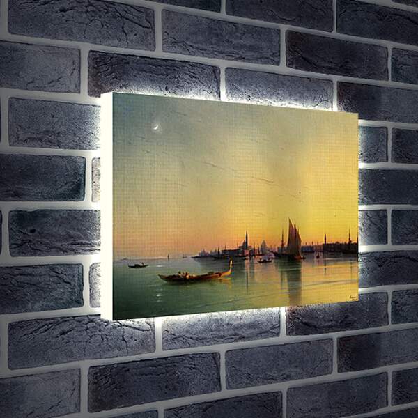 Лайтбокс световая панель - Закат над Венецианской лагуной. Иван Айвазовский
