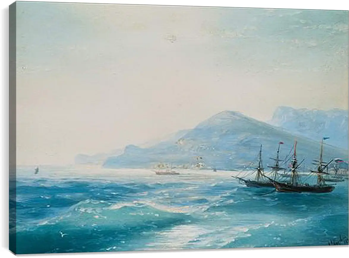 Постер и плакат - Корабли недалеко от побережья 1886. Иван Айвазовский
