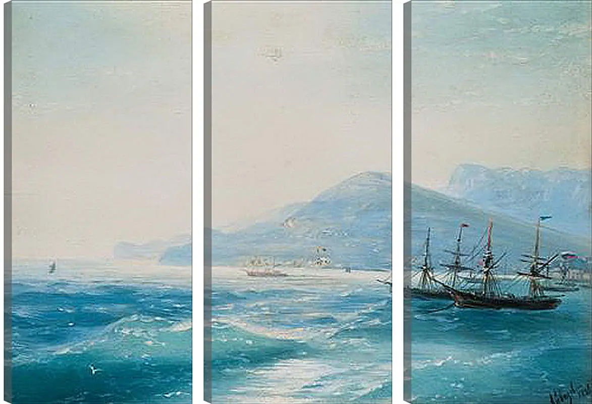 Модульная картина - Корабли недалеко от побережья 1886. Иван Айвазовский
