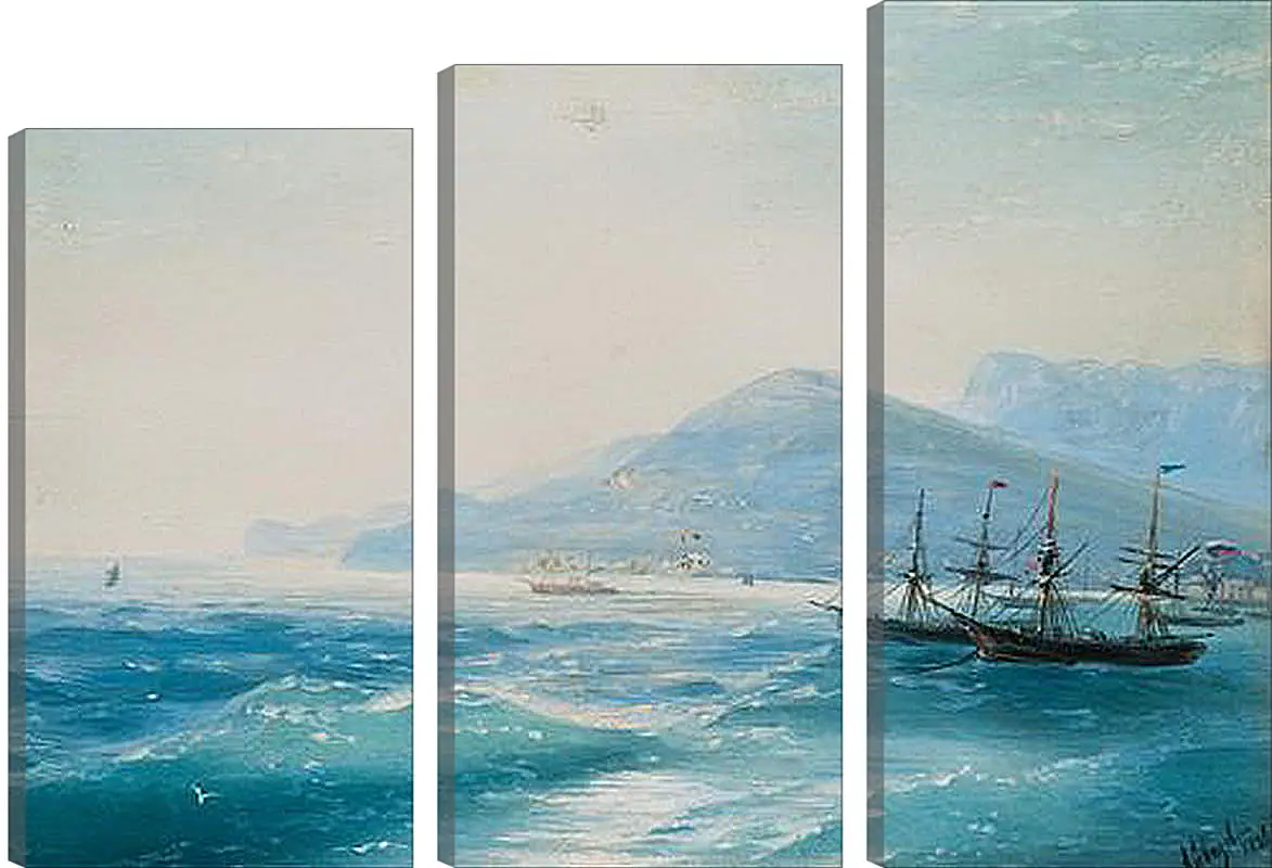 Модульная картина - Корабли недалеко от побережья 1886. Иван Айвазовский