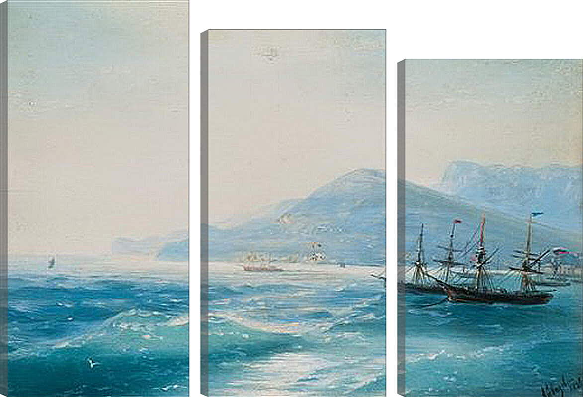 Модульная картина - Корабли недалеко от побережья 1886. Иван Айвазовский
